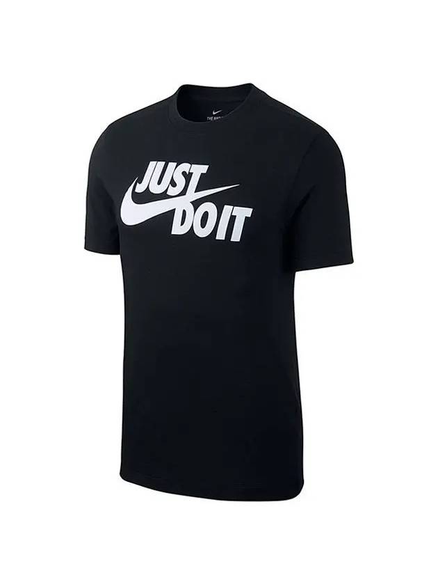 Swoosh Short Sleeve T-Shirt Black - NIKE - BALAAN 4