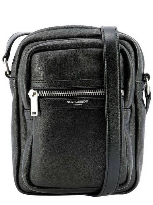 Seed Nappa Leather Pouch Cross Bag Black - SAINT LAURENT - BALAAN 2