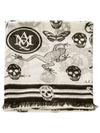 13th Anniversary Skull Multi Badge Scarf 458933 3881Q 9260 - ALEXANDER MCQUEEN - BALAAN 3