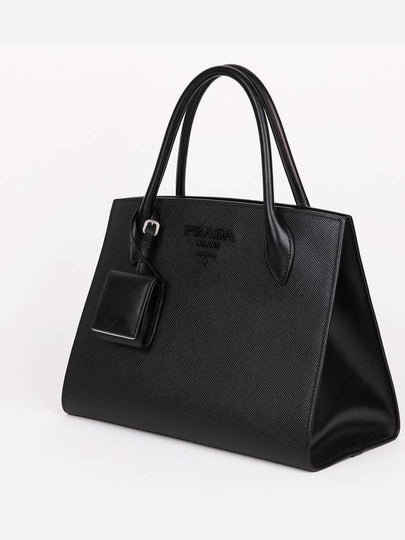 Saffiano Black Monochrome Shoulder Bag 1BA155 - PRADA - BALAAN 2