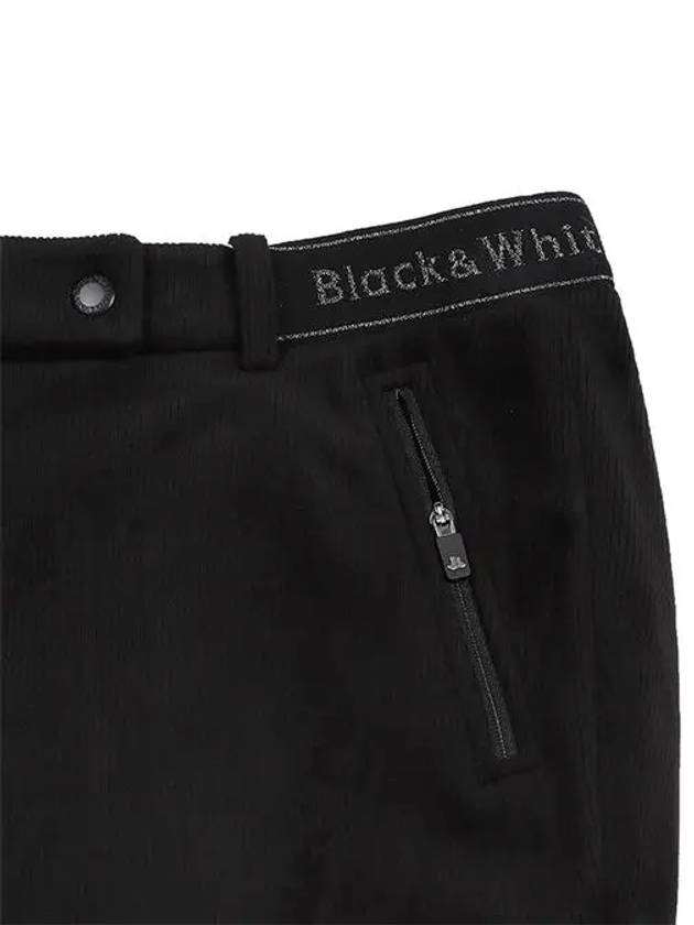 Women s Corduroy Mink Bonding Pants 5114LXWP BLACK - BLACK&WHITE - BALAAN 3