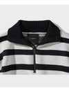 Gondolier wool zip-up knit navy - FFEFF STUDIO - BALAAN 4