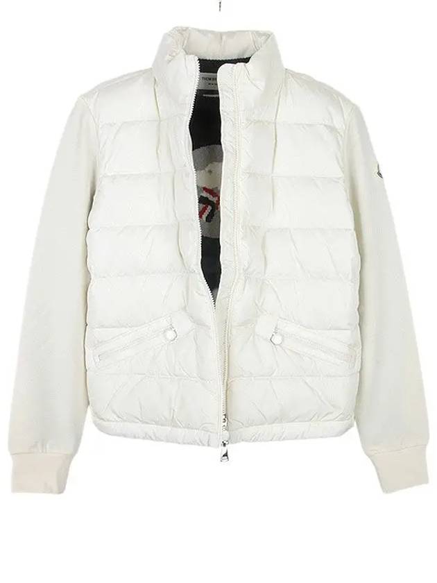 Women's Padding Zip-Up Sweatshirt White - MONCLER - BALAAN 6