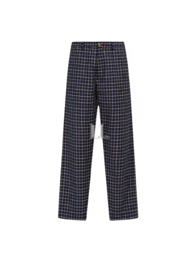 Check Straight Pants Blue Marine - MARNI - BALAAN 2