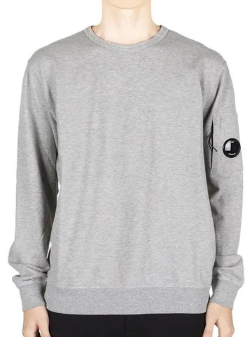 Men's Lens Wafen Light Fleece Sweatshirt Melange Grey - CP COMPANY - BALAAN 1