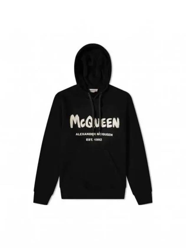 Graffiti Logo Hoodie Black - ALEXANDER MCQUEEN - BALAAN 2