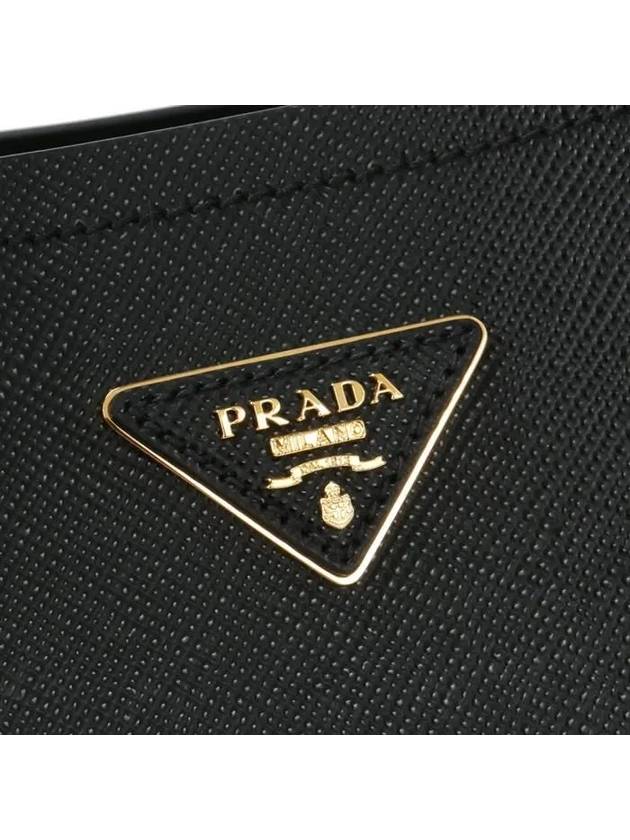 Pannier Saffiano Leather Medium Tote Bag Black - PRADA - BALAAN 6