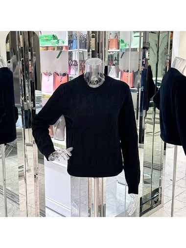 H Long Sleeve Sweater 40 Black 4HA1051 - HERMES - BALAAN 1