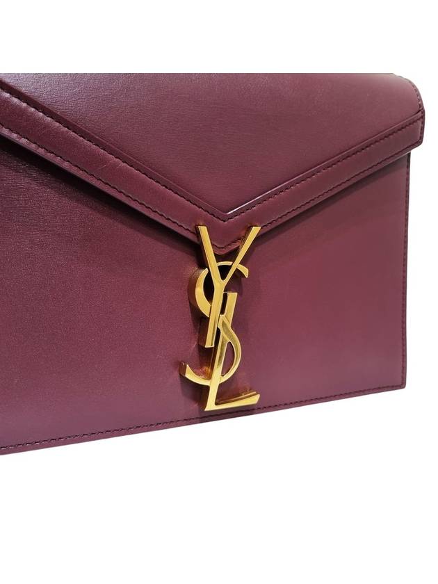 Women s 532750 Monogram Burgundy Leather Cassandra Gold Chain Shoulder Bag - SAINT LAURENT - BALAAN 6