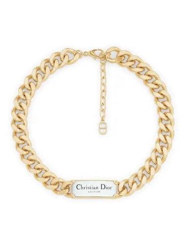 CD COUTURE CHAIN LINK NECKLACE - DIOR - BALAAN 1