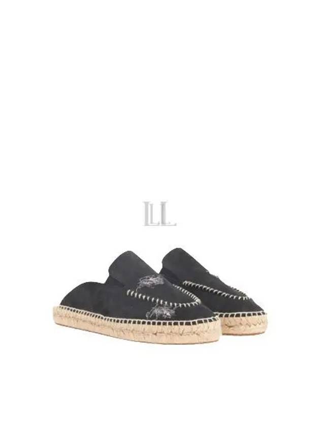 Women's Embroidered Espadrille Mules Black - MAISON MARGIELA - BALAAN 2