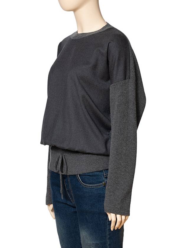 Sweater MAD224F501L0390000 8105 FLAT FABRIC DETAIL ON THE FRONT - FABIANA FILIPPI - BALAAN 3