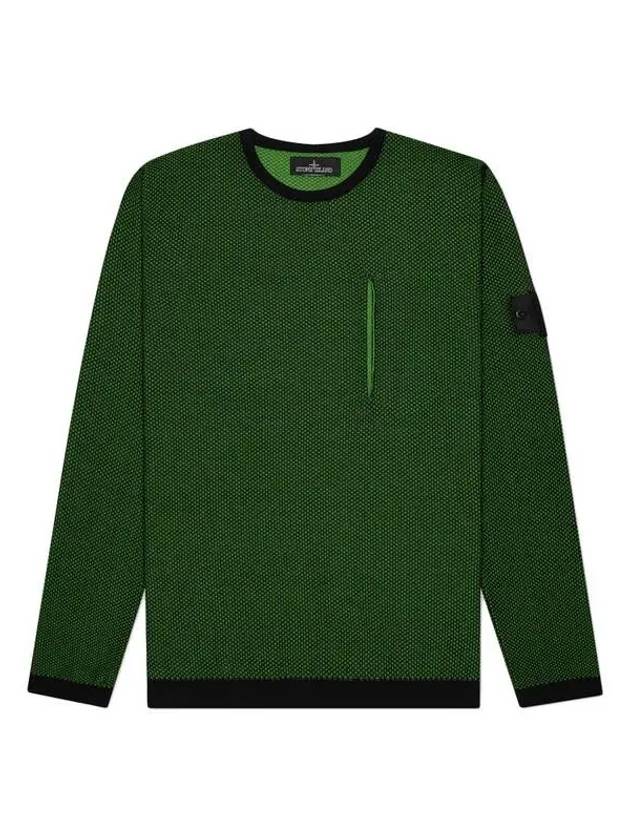 Men's Shadow Project Crewneck Lambswool Knit Top Green - STONE ISLAND - BALAAN 2