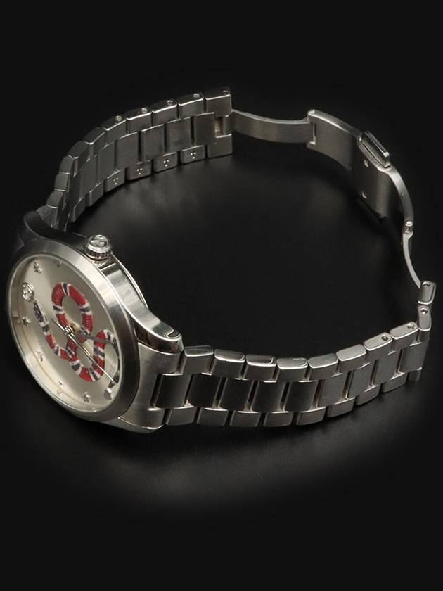 38MM Steel Silver Combi G Timeless Kingsnake Men s Watch - GUCCI - BALAAN 3