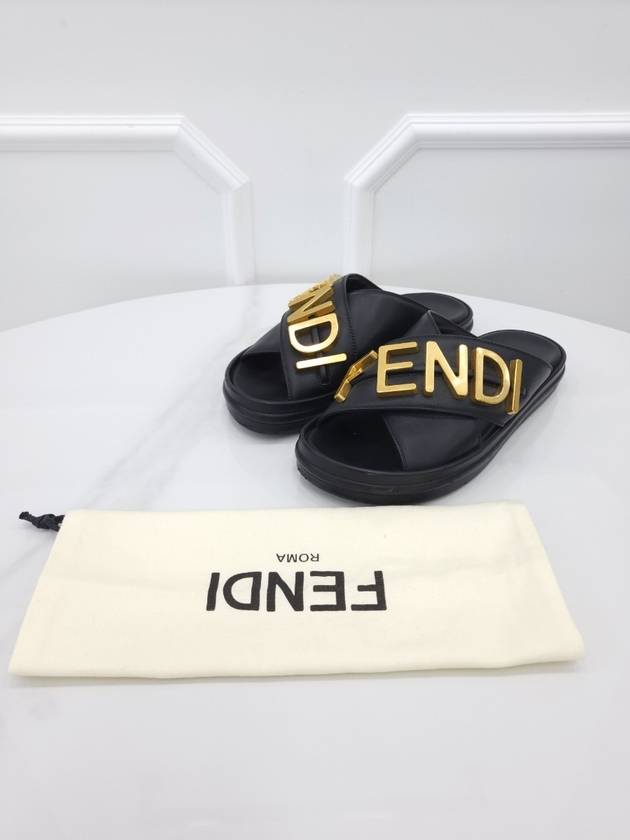 Krappy Metal Logo Slippers 8X8289 38 - FENDI - BALAAN 7