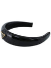 Venice Leather Headband Black - PRADA - BALAAN 5