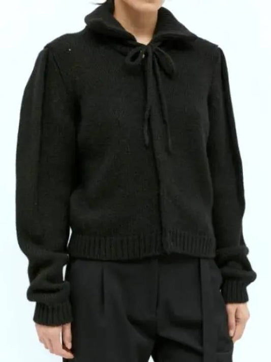 Snap Button Alpaca Blend Cardigan Black - LEMAIRE - BALAAN 2