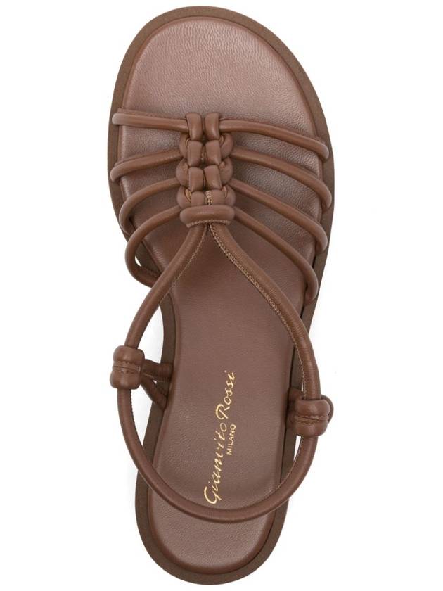 Gianvito Rossi Sandals Leather Brown - GIANVITO ROSSI - BALAAN 3