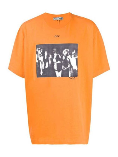 Men's Spray Arrow Oversized Short Sleeve T-Shirt Orange - OFF WHITE - BALAAN 1