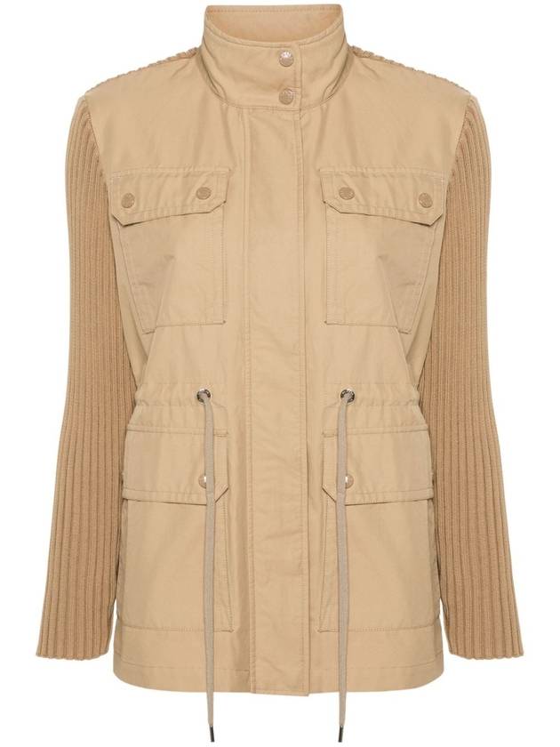 Patch Pocket Cotton Cardigan Light Beige - MONCLER - BALAAN 2