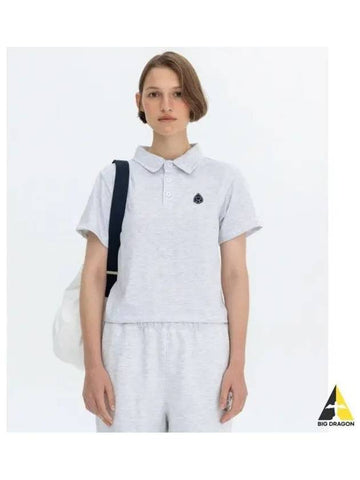 EMBLEM PATCH POLO TEE MELANGE GRAY - BENSIMON - BALAAN 1