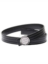 CD Circle Buckle Leather Belt Black - DIOR - BALAAN 2