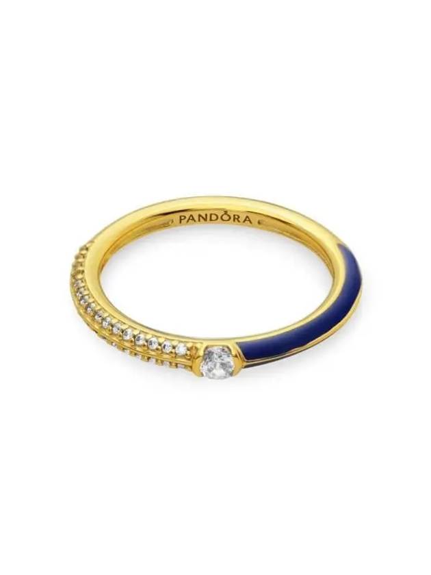 Me Pave Dual Ring Gold Blue - PANDORA - BALAAN 3