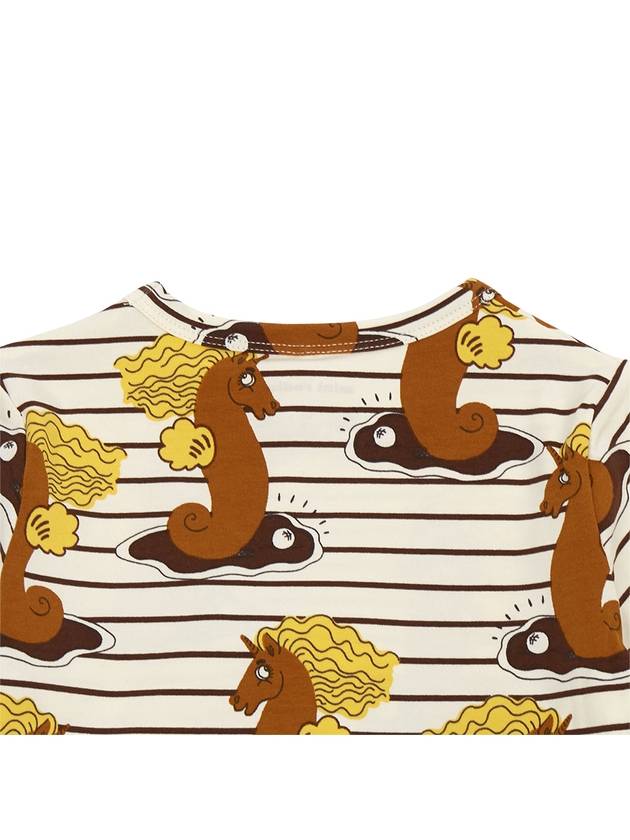 Striped Kids Short Sleeve T Shirt 2362010516 BROWN - MINI RODINI - BALAAN 4