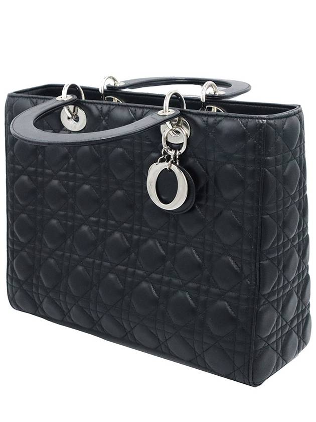 Dior Christian M0566OWCB Black Cannage Lambskin Lady Large 2WAY - DIOR - BALAAN 3