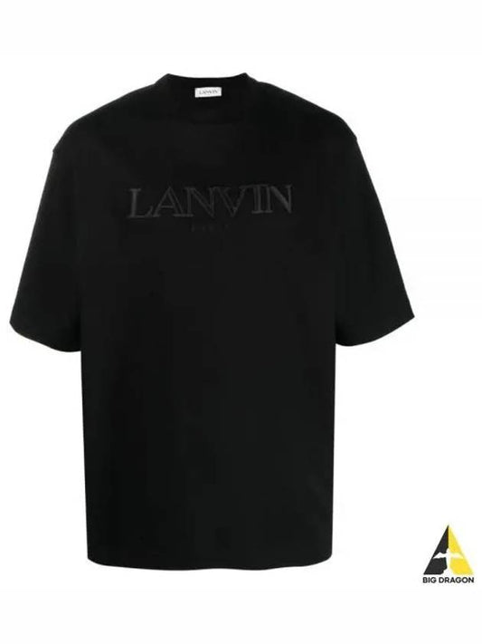 24 RMTS0026J208 10 Logo embroidered short sleeved tee - LANVIN - BALAAN 1