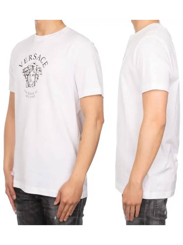 Medusa Logo Short Sleeve T Shirt White A88659 A228806 - VERSACE - BALAAN 3