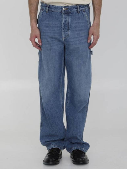 Cotton Straight Jeans Blue - BOTTEGA VENETA - BALAAN 2