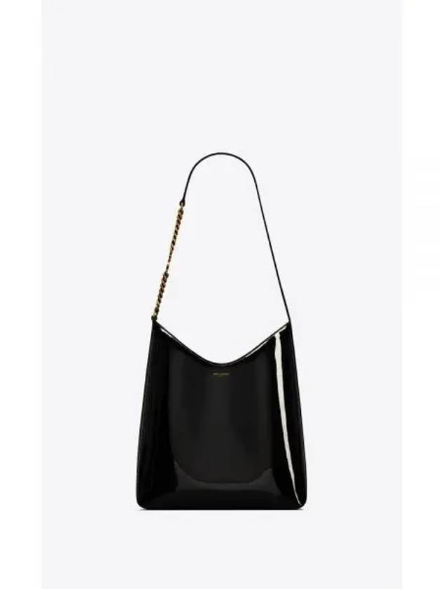 Rendez-Vous Patent Leather Shoulder Bag Black - SAINT LAURENT - BALAAN 2