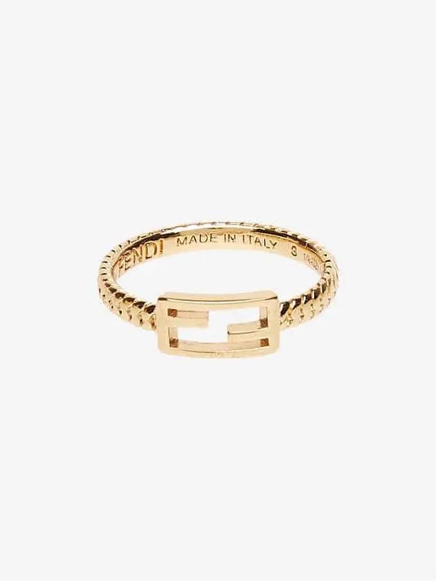 Link Chain Baguette Ring Gold - FENDI - BALAAN 3