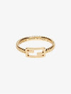 Link Chain Baguette Ring Gold - FENDI - BALAAN 4