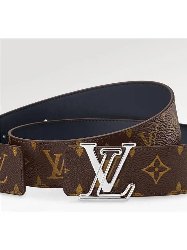 LV Line 40MM Reversible Monogram Canvas Leather Belt Brown - LOUIS VUITTON - BALAAN 5