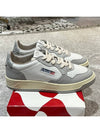 Men's Medalist Low Leather Sneakers Grey White - AUTRY - BALAAN 5