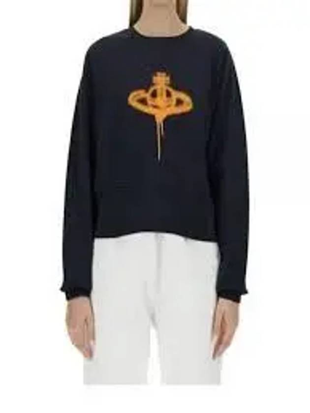 Spray ORB Logo Sweatshirt Navy - VIVIENNE WESTWOOD - BALAAN 2