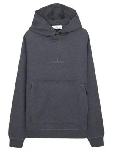 Cotton fleece logo embroidered hoodie - STONE ISLAND - BALAAN 1