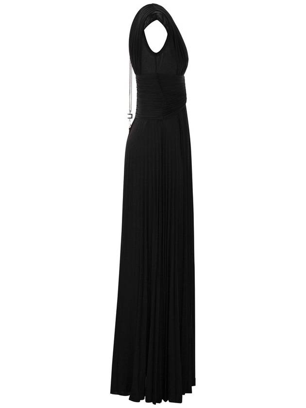 Red carpet lurex jersey dress with necklace - ELISABETTA FRANCHI - BALAAN 3