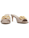 Women's Dove V Logo Signature Sandal Heel Nude - VALENTINO - BALAAN.