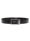 Salvatore Men's Reversible Adjustable Leather Belt Black - SALVATORE FERRAGAMO - BALAAN 1