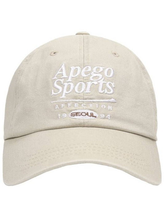 Logo Ball Cap Beige - APEGO SPORTS - BALAAN 1