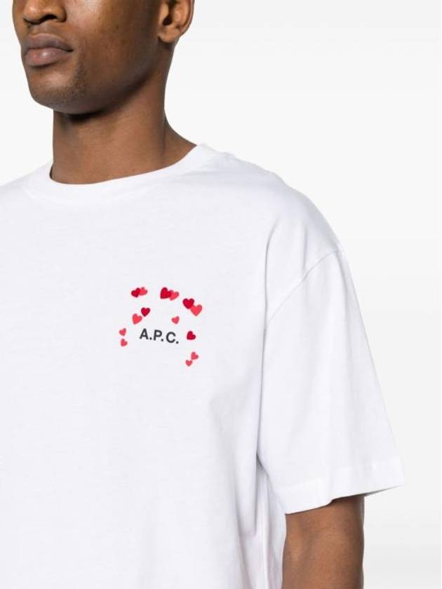 Heart Logo Cotton Short Sleeve T-Shirt White - A.P.C. - BALAAN 4