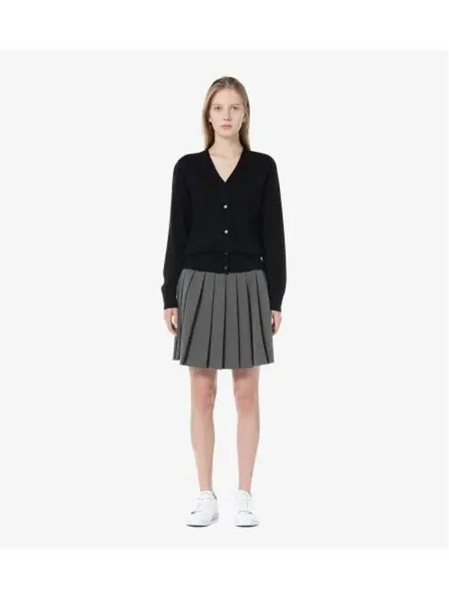 Women s mid length pleated skirt charcoal gray - LACOSTE - BALAAN 1