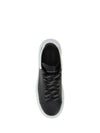 Oversized Leather Tab Low Top Sneakers Black - ALEXANDER MCQUEEN - BALAAN 5