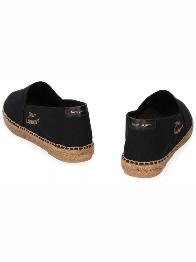 Logo Monogram Espadrilles Black - SAINT LAURENT - BALAAN 5