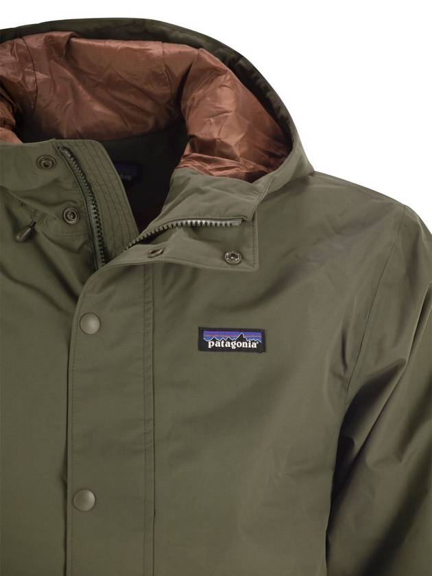 Men's Jackson Glacier Rain Hooded Jacket Ink Basin Green - PATAGONIA - BALAAN 5