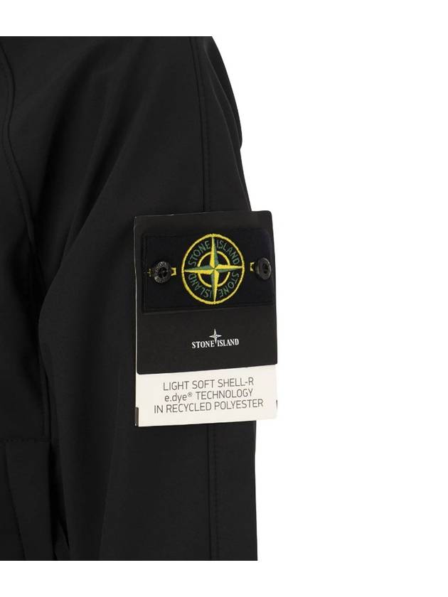 Soft Shell R Technology Nylon Hood Jacket Black - STONE ISLAND - BALAAN 4