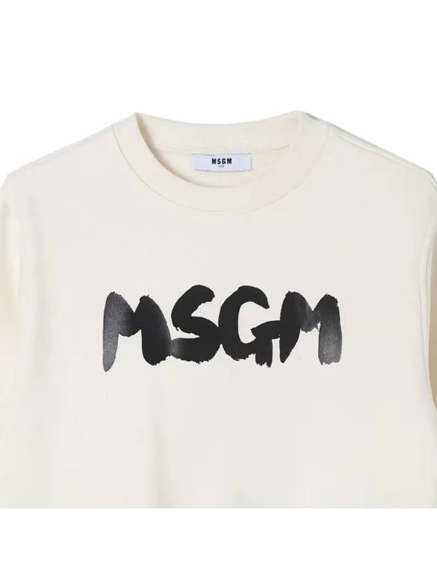 Kids Logo Sweatshirt Cream F4MSJUSW060 013 - MSGM - BALAAN 4